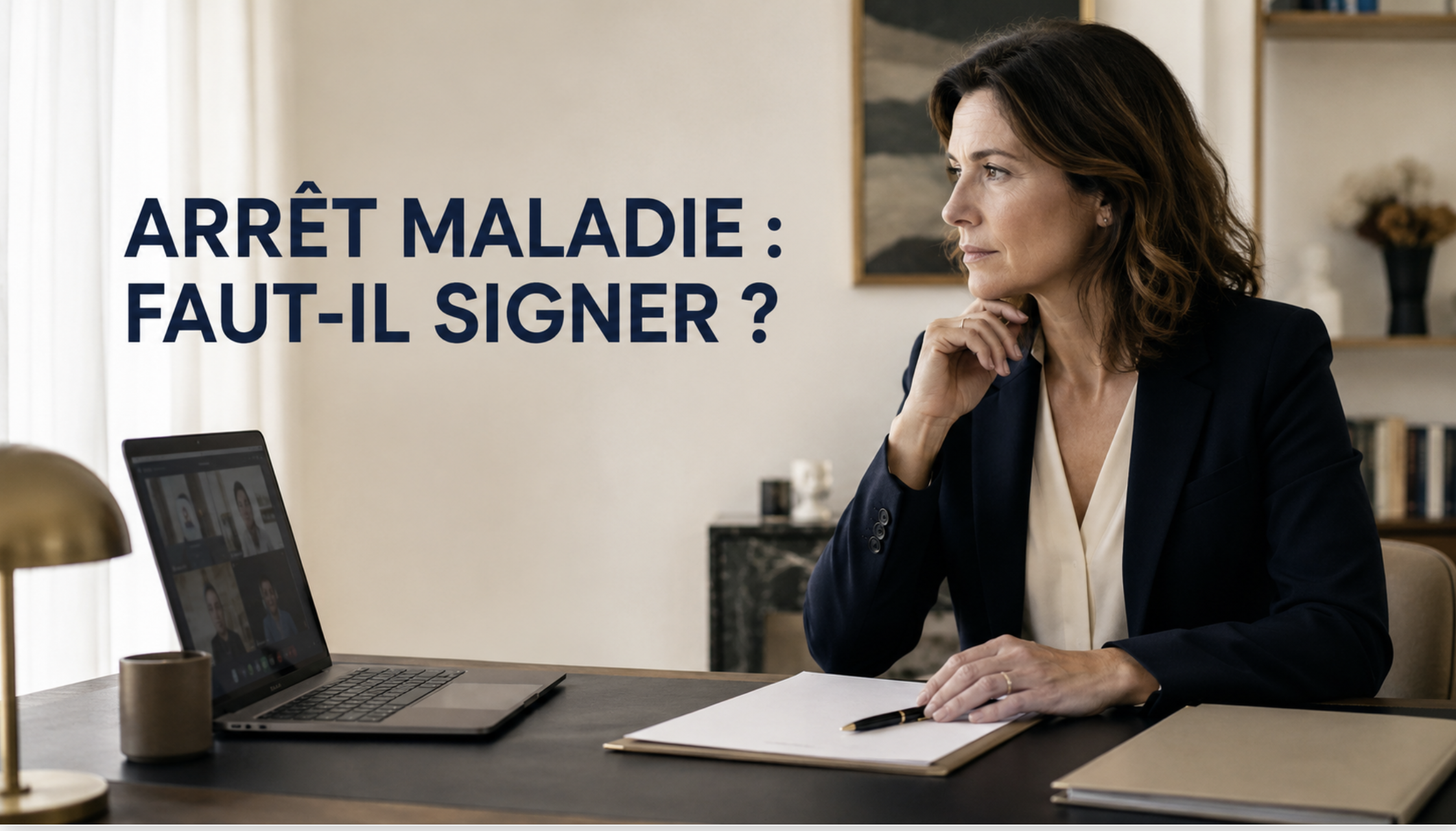 Peut-on signer une rupture conventionnelle pendant un arrêt maladie ? 1 Cadre réfléchissant avant de signer une rupture conventionnelle pendant un arrêt maladie